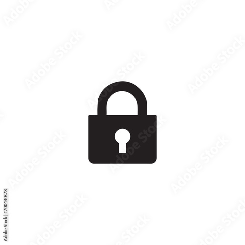 Lock icon isolated on white background vector.