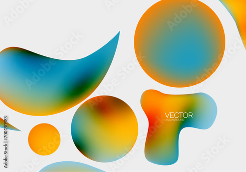 Abstract liquid bubble background. Liquid gradients