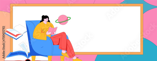 Education and learning people flat vector concept hand drawn illustration
