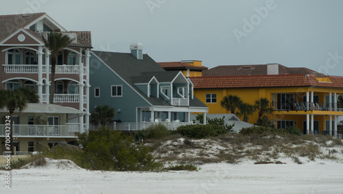 Colorful beach houses near  Indian Rocks Beach
