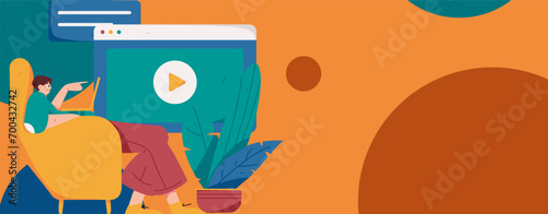 Education and learning people flat vector concept hand drawn illustration
