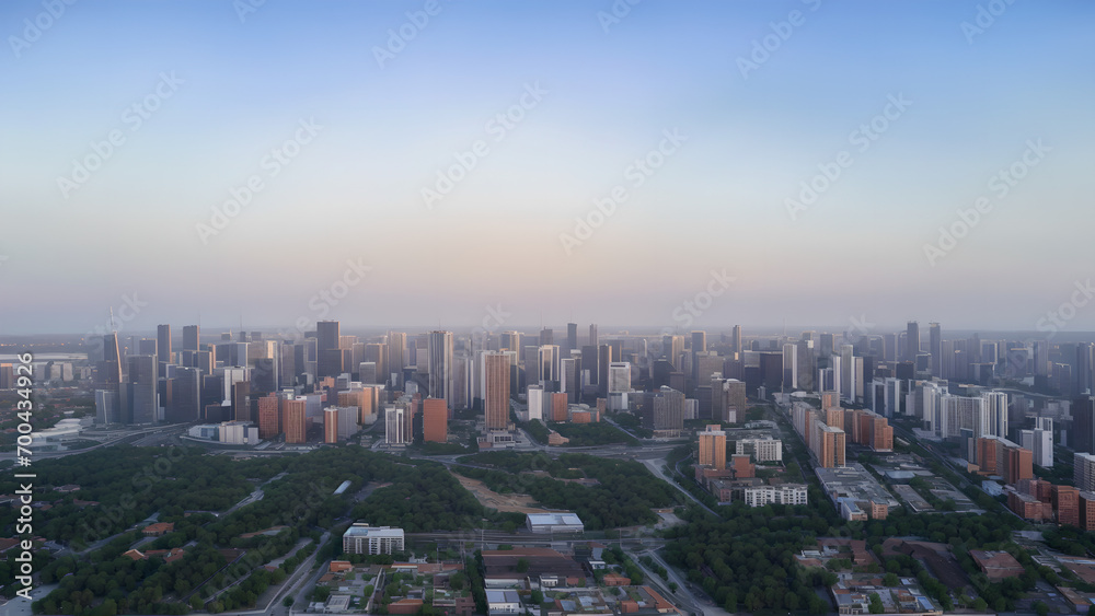 Modern metropolis, city skyline, urban architecture