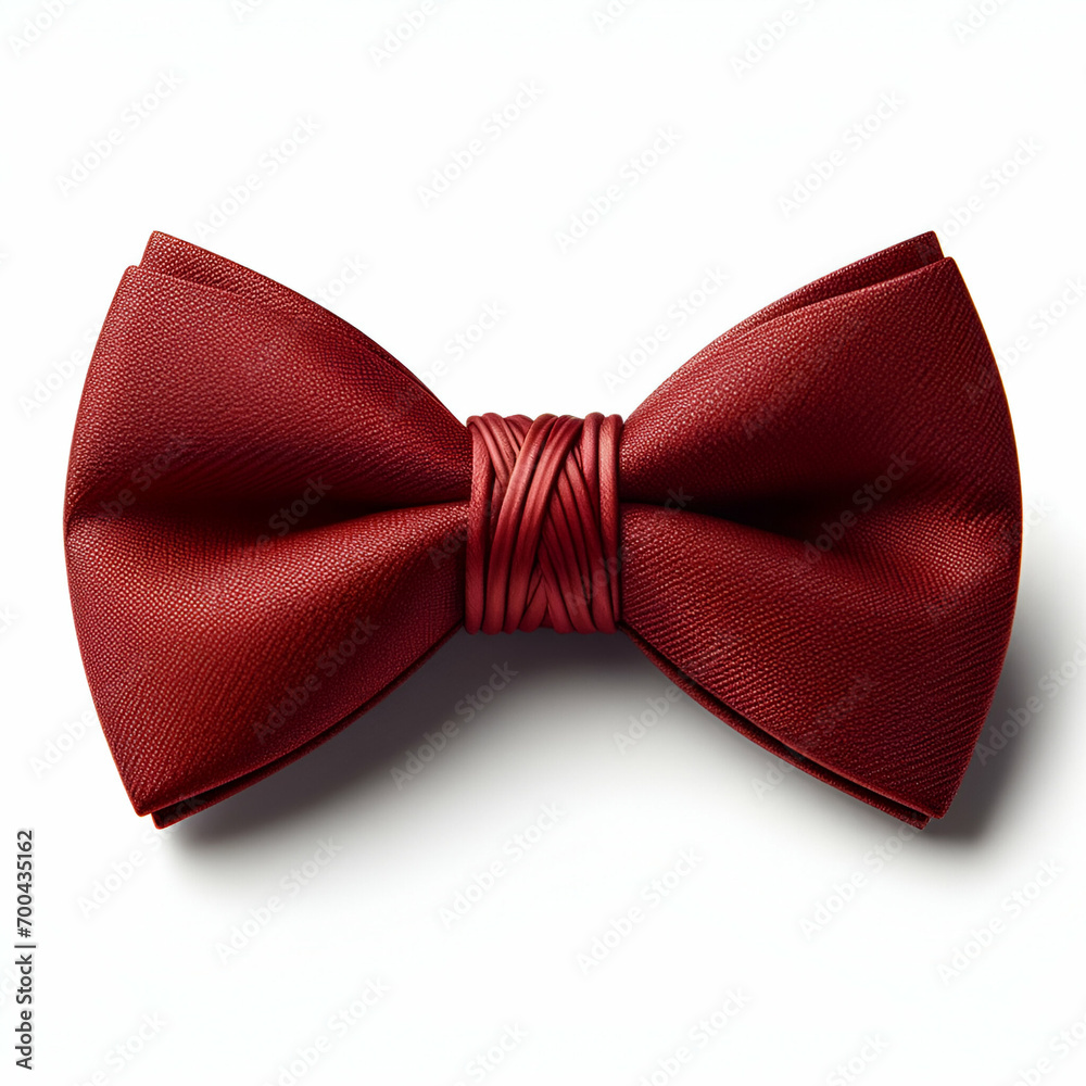 Red bow tie on white background Red bow tie on white background