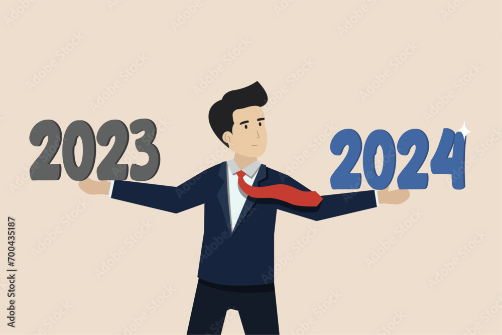 Business decision making 2024, new career path, work direction or leadership to choose the right way to success 2024 concept, entrepreneurs looking for a path to success in 2024. Business decision making 2024, new career path, work direction or leadership to choose the right way to success 2024 concept, entrepreneurs looking for a path to success in 2024.