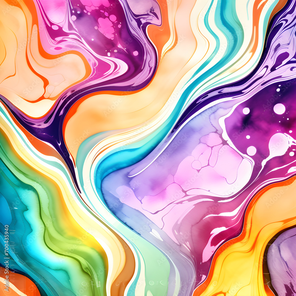 Closeup of abstract watercolor paint background texture with liquid fluid marbled paper texture banner texture. Generative AI (생성형 AI) Closeup of abstract watercolor paint background texture with liquid fluid marbled paper texture banner texture. Generative AI (생성형 AI)