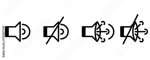 icon sound voice speaker vector illustration/ forbidden make noises icon