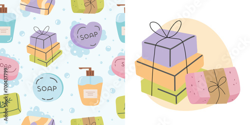 Handmade natural organic soap bar set