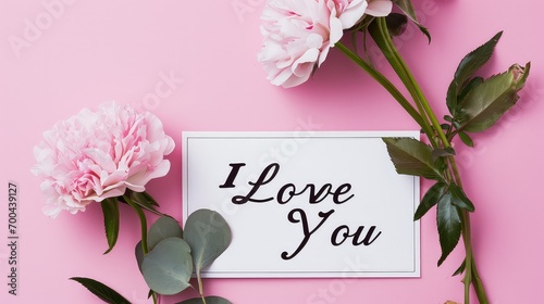  chic Valentine's Day card with "I Love You" 