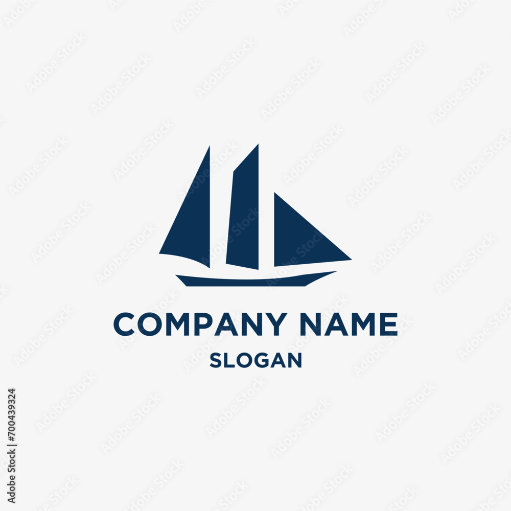 Sail boat logo vector Sail boat logo vector