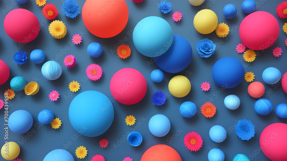 background with colorfull ballons