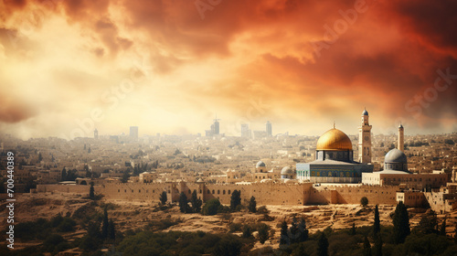 Jerusalem, the Holy Land, Generate AI photo