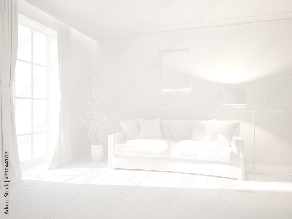Fototapeta premium Modern interior design. 3D illustration
