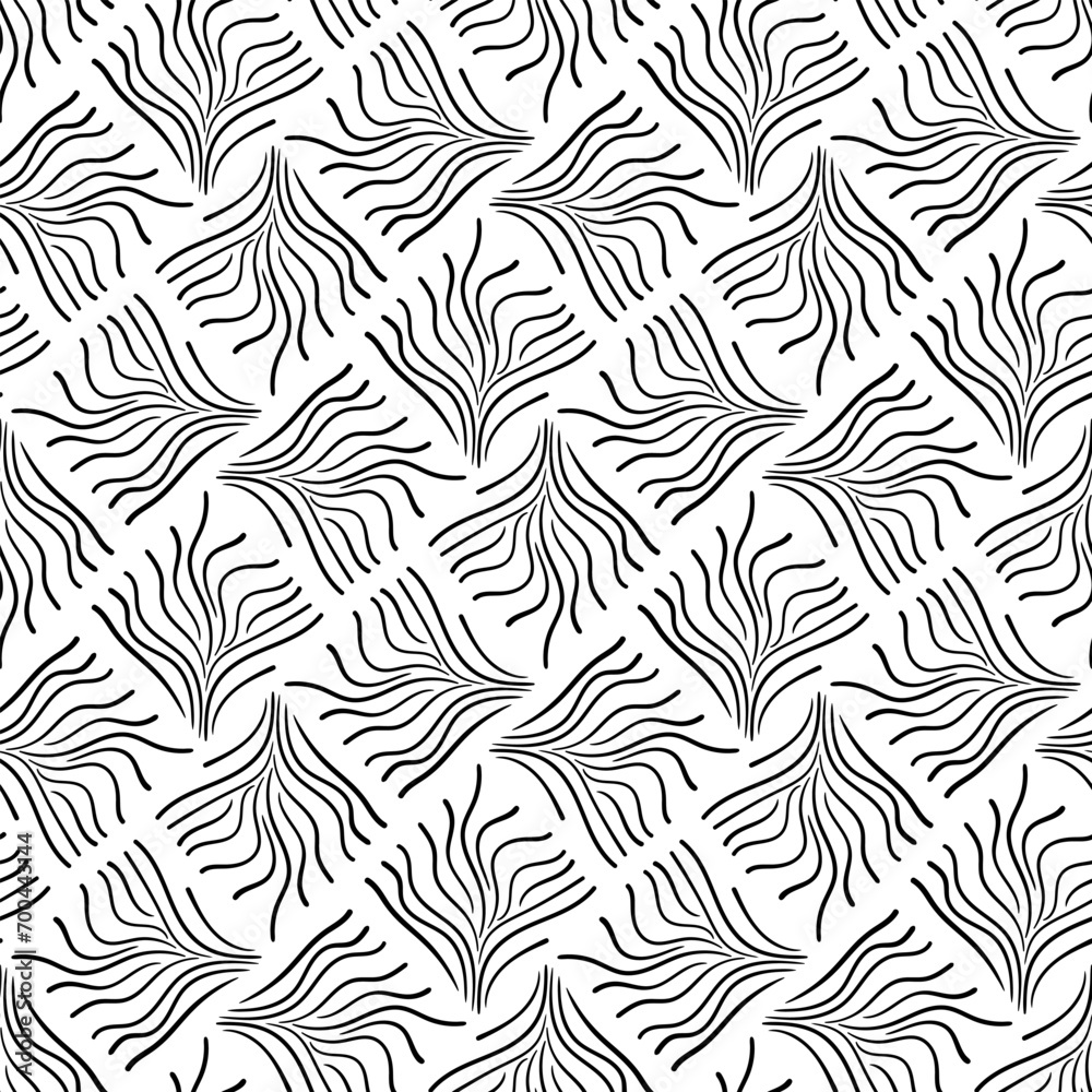 Seamless black and white abstract pattern