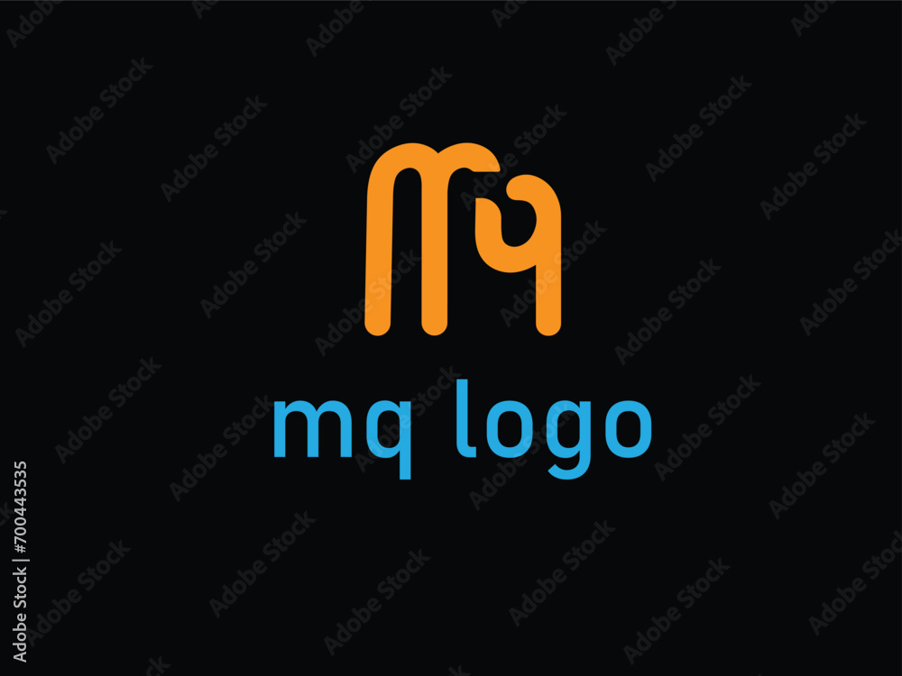 MQ monogram logo design for law firm with vector image.