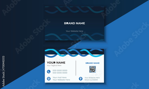 Creative and modern business card template. Modern and Clean Business Card Template.  double sided business card template design. style Elegant Whit background.