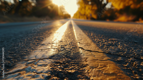 Road in the morning, motivation or traveling concept