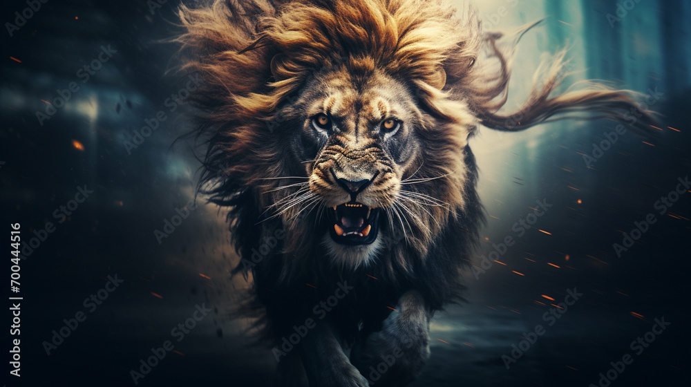 illustration lion's power capture a lion's powerful physique and