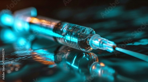 Close up of syringe and needle