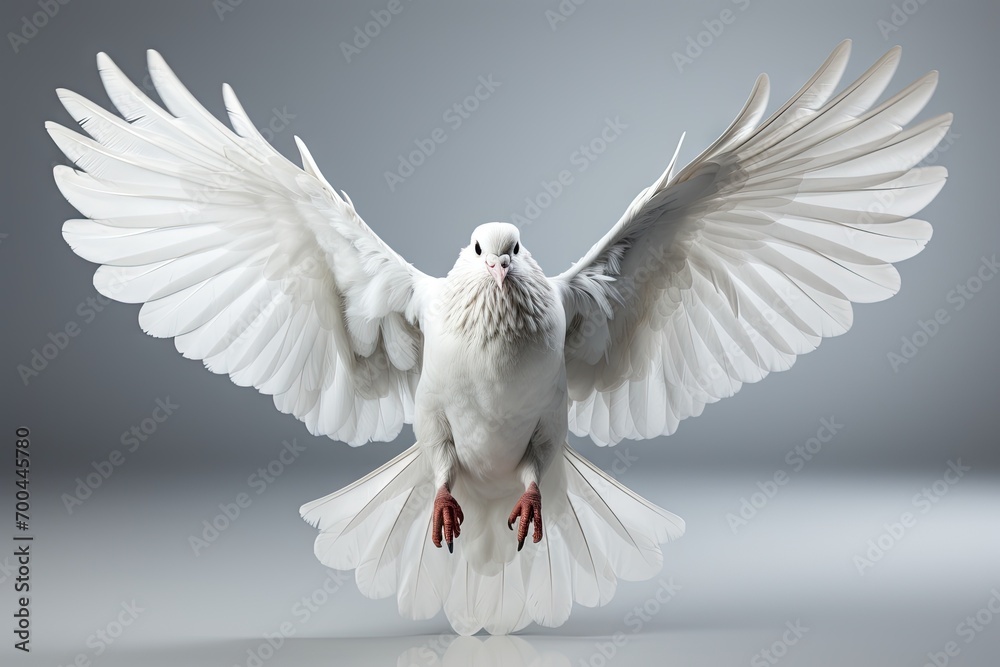 White doves flying, Hope and freedom concept - obrazy, fototapety, plakaty 