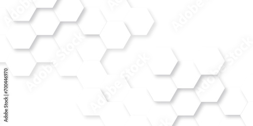 Fototapeta Naklejka Na Ścianę i Meble -  Background with hexagons . Abstract background with lines . white texture background . hexagon abstract background. Surface polygon pattern with glowing hexagon paper texture and futuristic business.