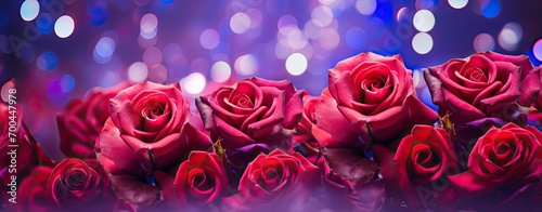 Whispers of Love  Red Roses in Bokeh Panorama on a Crimson Rug  Creating a Dreamlike Atmosphere for a Romantic Valentine s Day Celebration