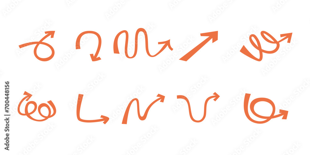 Curvy Arrow Illustration Curvy Arrow Illustration