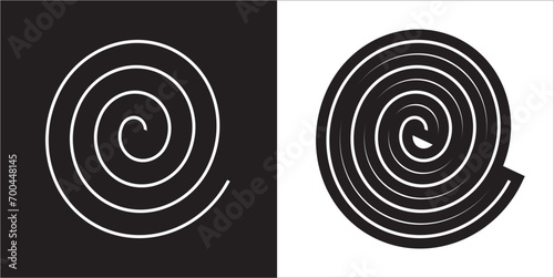 Illustration vector graphics of spiral icon photo