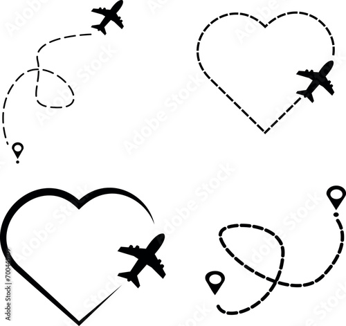 Navigating the Skies: Visualizing Airplane Flight Routes with Dynamic Dash Line Traces