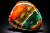 Generative AI : Bright Agatee natural stone Luxury Precious Gemstone.