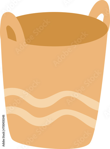 hamper flat textured illustration 