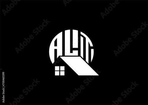 Real Estate Letter ALT Monogram Vector Logo.Home Or Building Shape ALT Logo