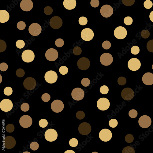 Seamless Pattern with Air Bubbles Silhouettes on Black Background.