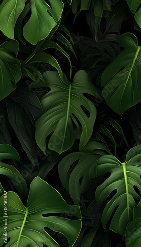 green leaves nature background, closeup leaves texture, tropical leaves