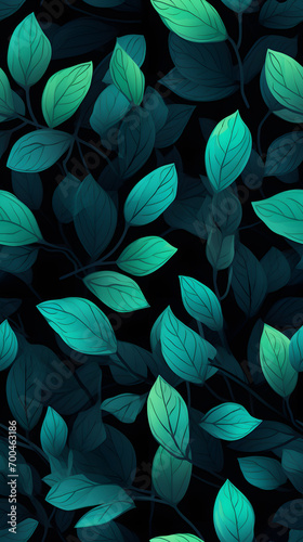 green leaves nature background, closeup leaves texture, tropical leaves © katobonsai