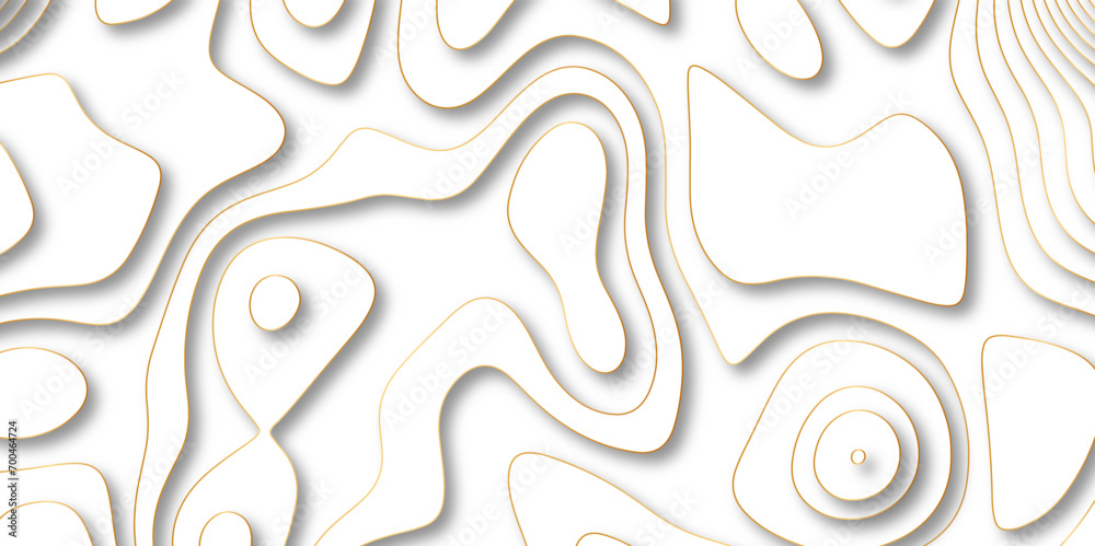 Topographic map. Geographic mountain relief. Abstract lines background paper texture Imitation of a geographical map shades .Topographic contour lines vector map seamless pattern vector illustration. - obrazy, fototapety, plakaty 
