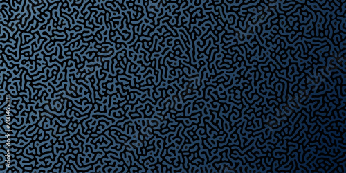 Abstract Reaction-diffusion or Turing pattern natural texture, in a coral blue gradient colour scheme. Linear design with biological shapes.Organic lines in memphis. abstract turing organic wallpaper.