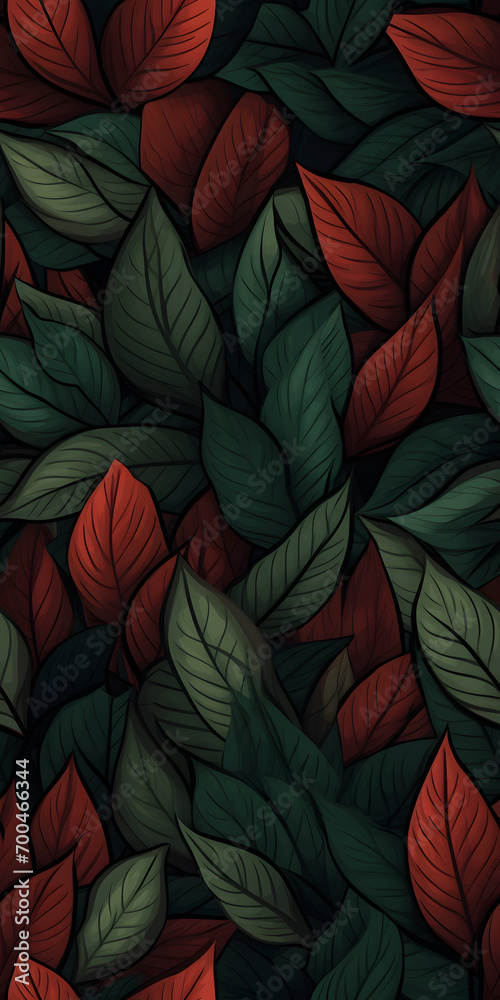 leaves nature background, closeup leaves texture, tropical leaves, seamless pattern