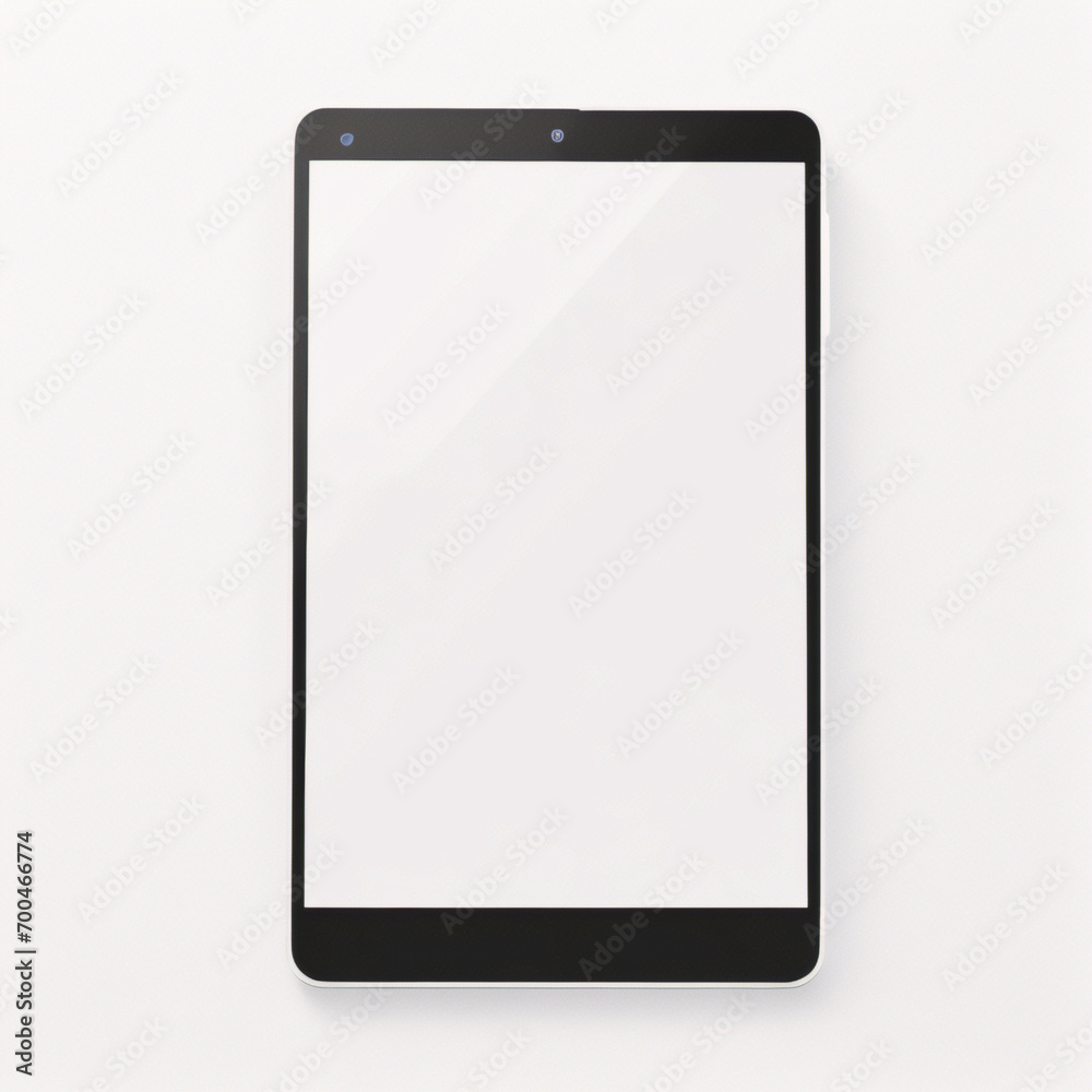 Digitales Tablet-Modell auf weißem Hintergrund mit Kopierraum und Beschneidungspfad auf leerem Bildschirm. Einfaches Ersetzen Ihres Designs. Digitales Tablet-Modell auf weißem Hintergrund mit Kopierraum und Beschneidungspfad auf leerem Bildschirm. Einfaches Ersetzen Ihres Designs.