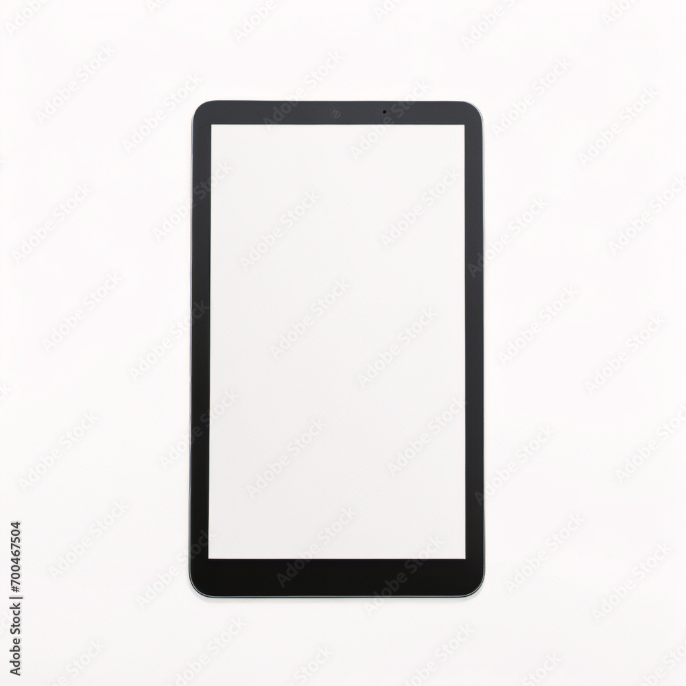 Digitales Tablet-Modell auf weißem Hintergrund mit Kopierraum und Beschneidungspfad auf leerem Bildschirm. Einfaches Ersetzen Ihres Designs. Digitales Tablet-Modell auf weißem Hintergrund mit Kopierraum und Beschneidungspfad auf leerem Bildschirm. Einfaches Ersetzen Ihres Designs.