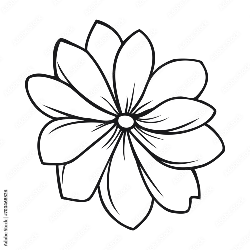 Hand drawn simple flower illustration Hand drawn simple flower illustration