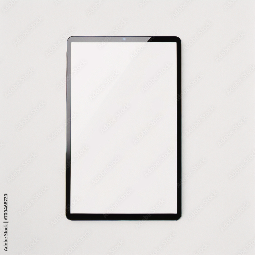 Digitales Tablet-Modell auf weißem Hintergrund mit Kopierraum und Beschneidungspfad auf leerem Bildschirm. Einfaches Ersetzen Ihres Designs. Digitales Tablet-Modell auf weißem Hintergrund mit Kopierraum und Beschneidungspfad auf leerem Bildschirm. Einfaches Ersetzen Ihres Designs.