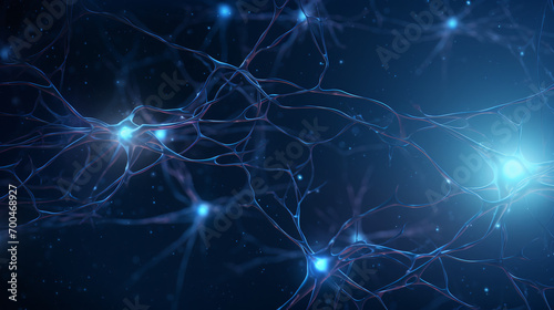 Neural network. Human nervous system background