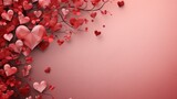 Romantic Valentine's Day Scene with Heart-Shaped Balloons and Ample Copy Space, Love Concept for Greeting Cards, Invitations, and More