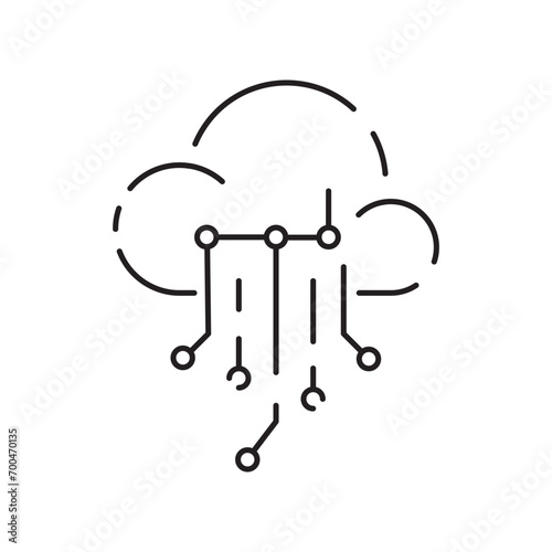 Blockchain and Bitcoin technology line icon set. Vector cryptocurrency icons element. Containing blockchain, distribution, and decentralized finance