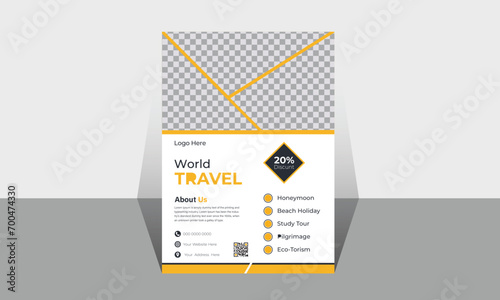  Modern and clean Travel Flyer design. color full web banner design. abstract background banner templet design.