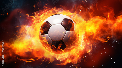 Soccer ball in fire © Mishi