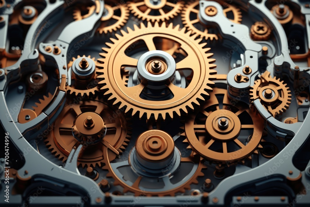 A work of art consisting of mechanical parts. Generative AI. A work of art consisting of mechanical parts. Generative AI.