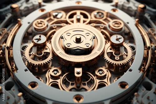 Wallpaper Mural A delicate machine, Made up of countless gears and circuits. Generative AI. Torontodigital.ca