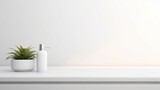  Beautiful Minimal Restroom Counter Top in Home Interior Design Concept. Restroom Mockup Template Background for a Modern and Elegant Look