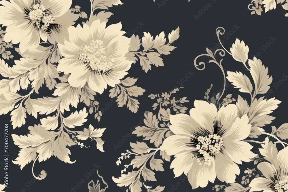 Classical Luxury Old-Fashioned Damask Ornament Background